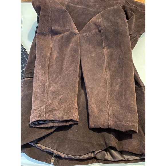 Eddie Bauer Suede Jacket In Brown Size Large - Picture 9 of 9
